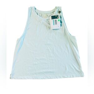 MEWE Sleeveless Top - Womens Size Large - Barely Blue Space Dye